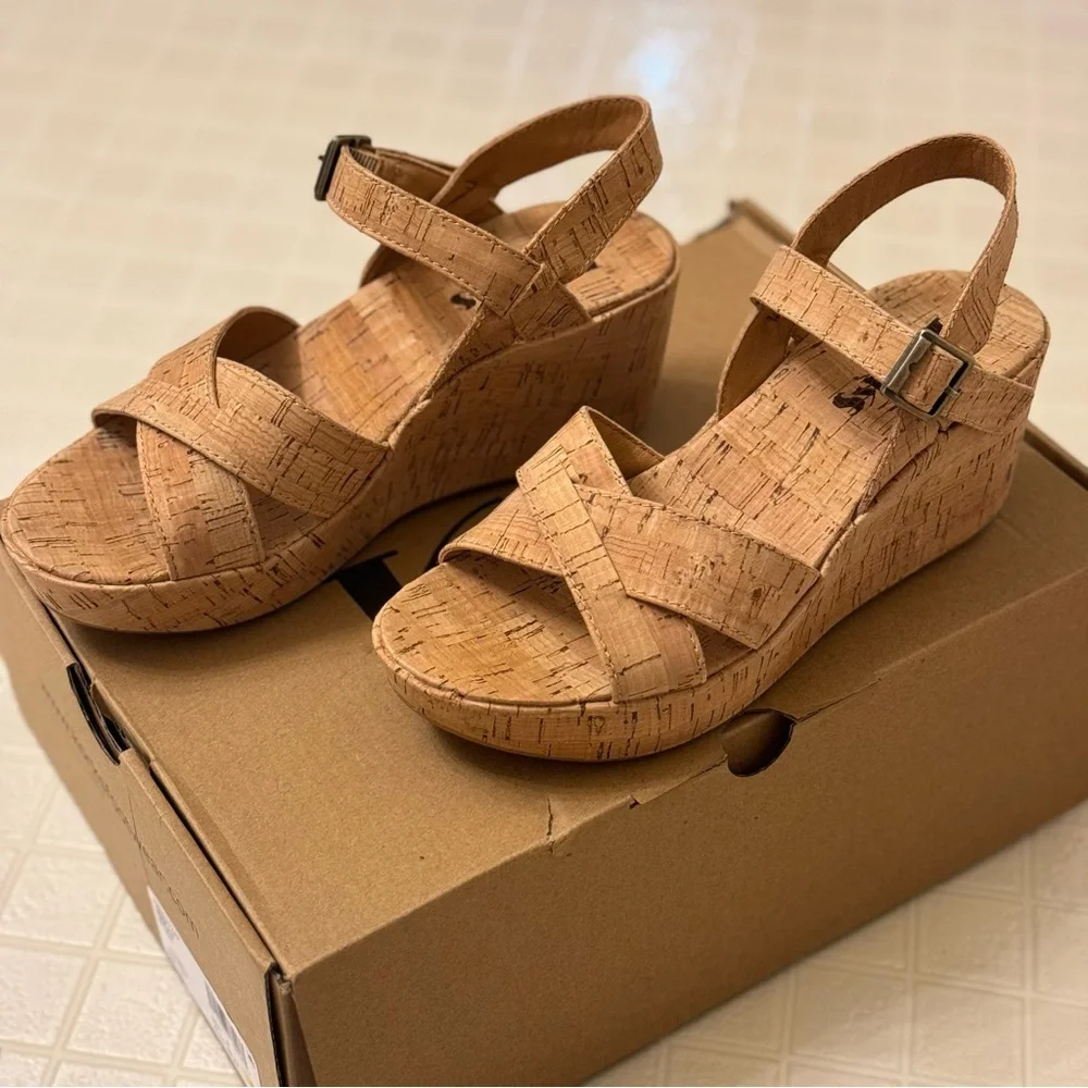Kork-Ease Korks Denica Wedge Platform Heeled Sandals Size 6 - Picture 2 of 7